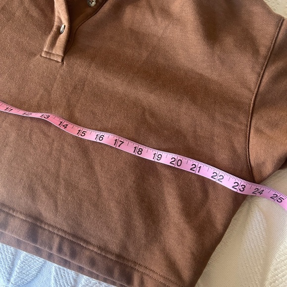 ALO Yoga Women's Brown Polo crop rugby shirt. Size S. Runs large! - Picture 7 of 11
